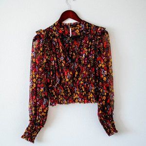 Free People Sheer Floral Top